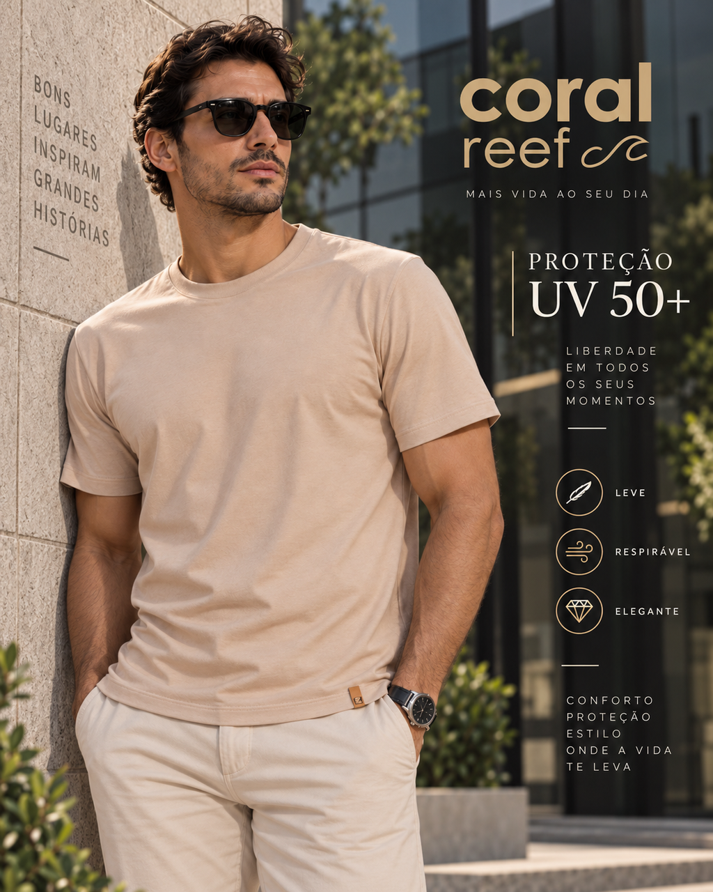 Blusa masculina Coral Reef