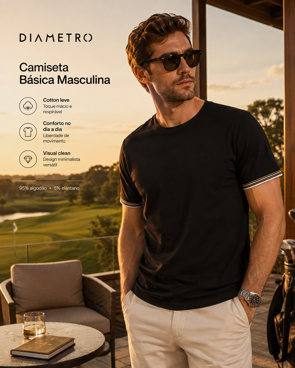 CAMISETA COTTON LEVE MASCULINO DIAMETRO
DB00385