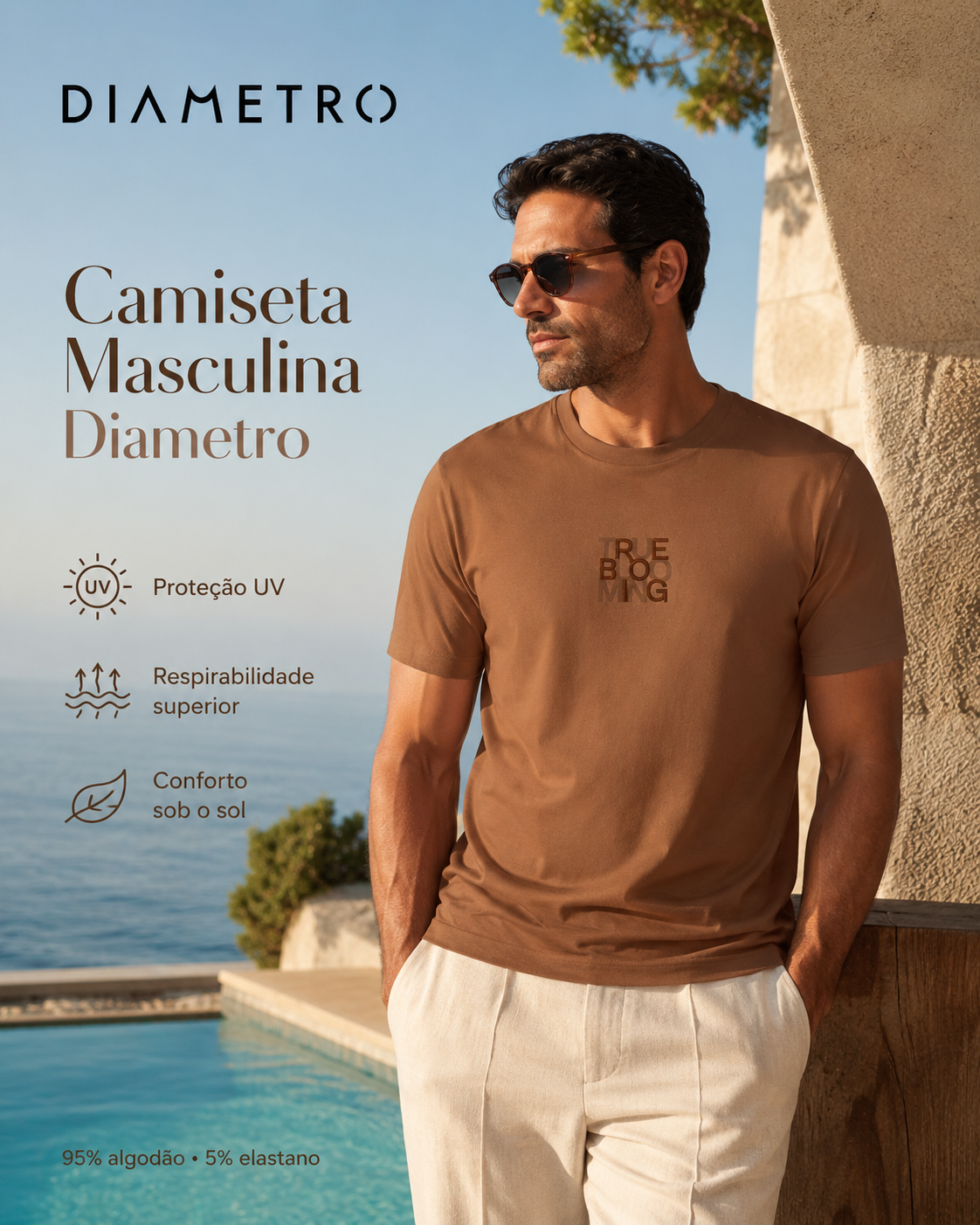 Camiseta Masculina Meia Malha Com Estampa Diametro D010905