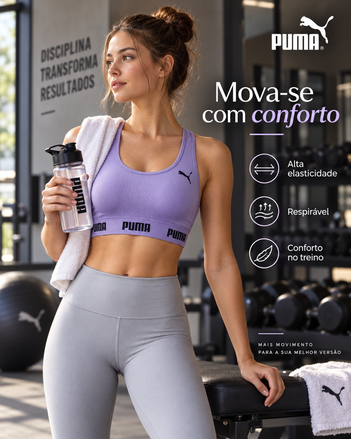 Top puma sem costura