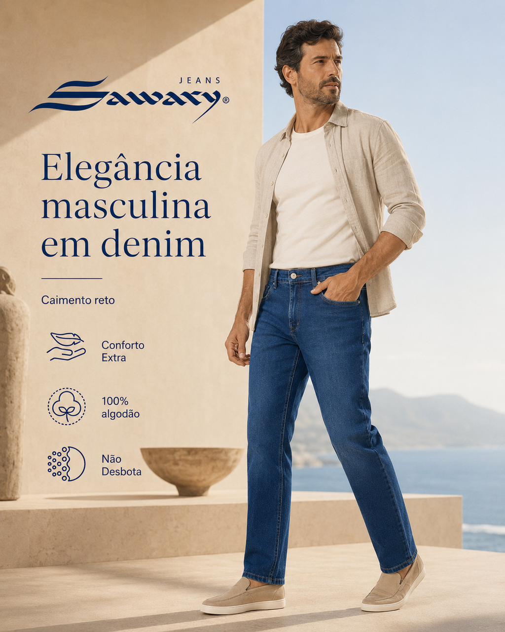Jeans Sawary reta 282274 (Si Lycra)