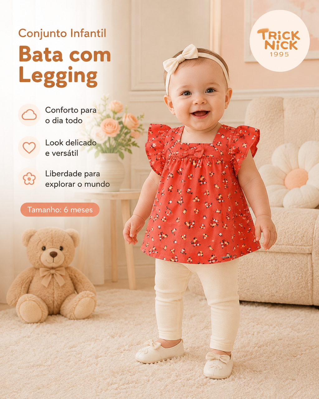 Conjunto Infantil Bata Com Legging Trick Nick 1199060