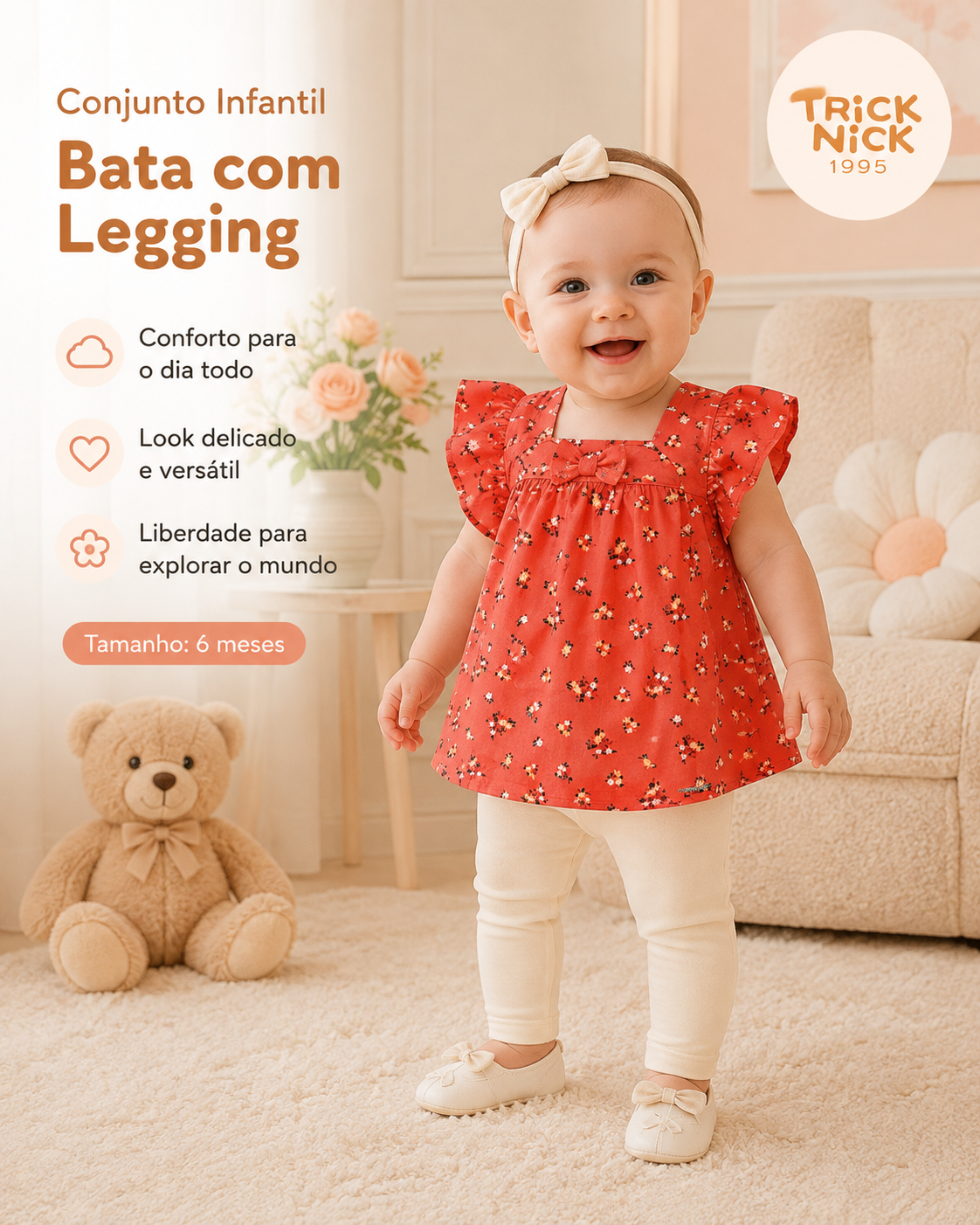 Conjunto Infantil Bata Com Legging Trick Nick 1199060