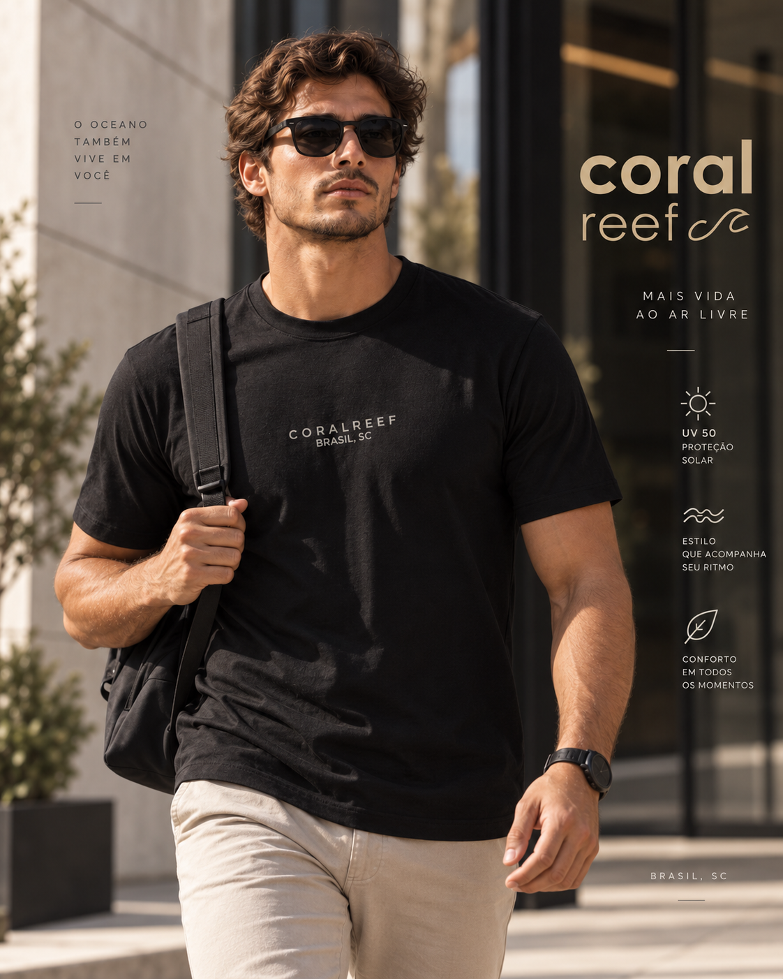 Blusa masculina Coral Reef