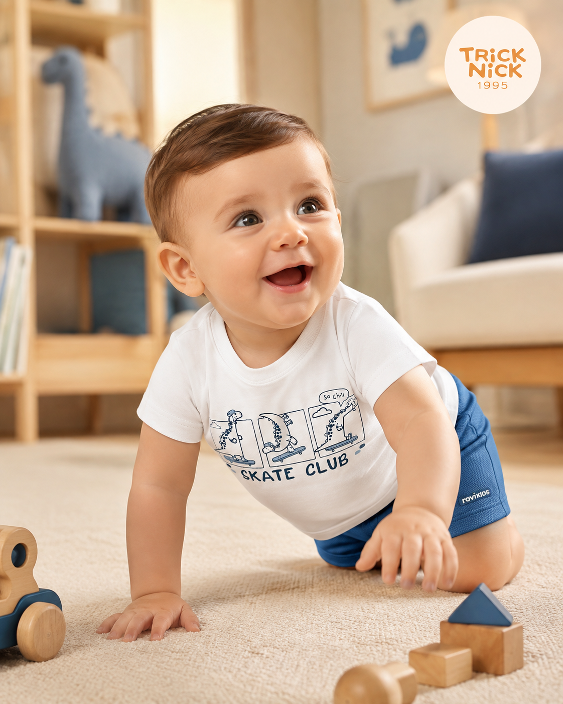 Conjunto Camiseta Com Bermuda Infantil Rovi Kids 3028990