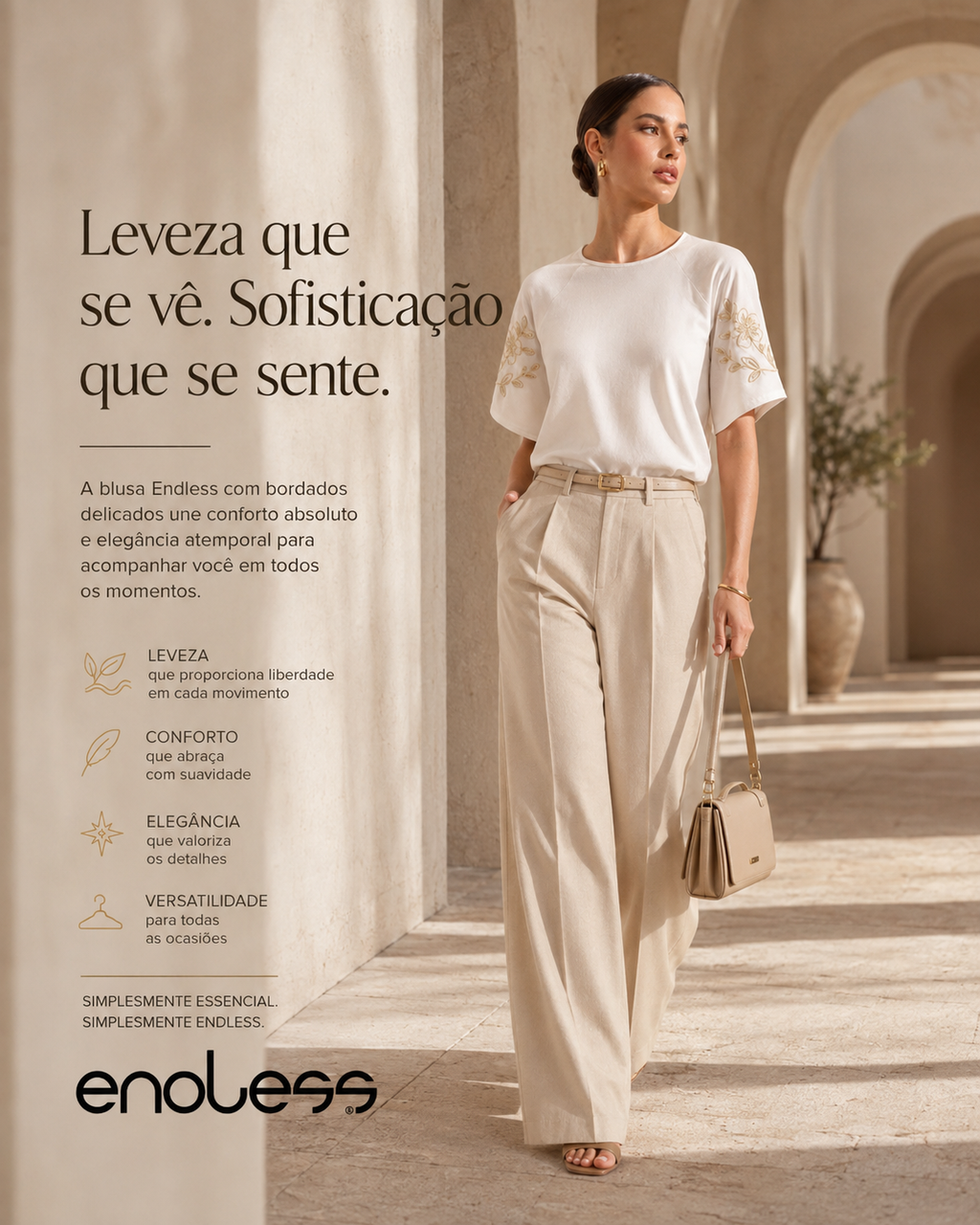 Blusa Feminina Com Bordado E Manga Raglan Endless E16063