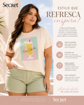 Blusa Feminina Estampa Pina Colada Secret Glam S02146