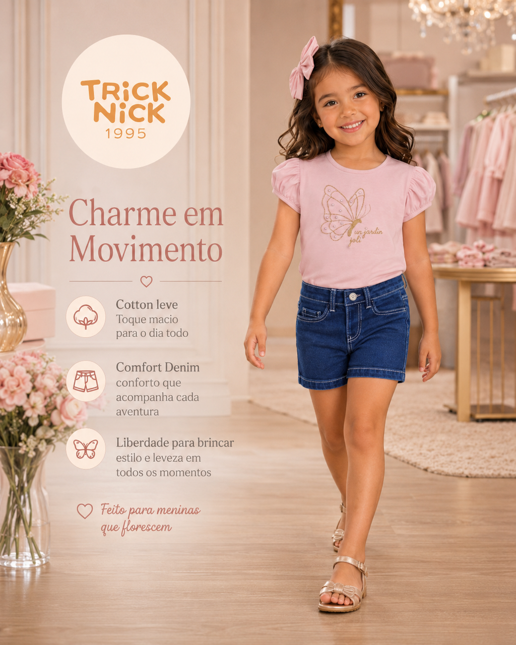 Conjunto Infantil Blusa Com Shorts Trick Nick
 Código: 1171541