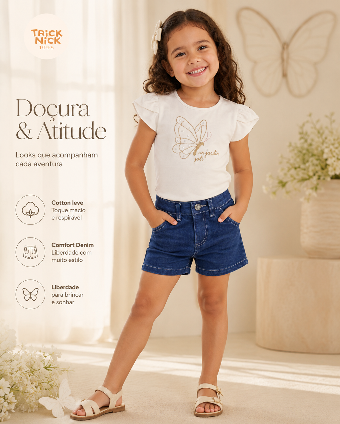 Conjunto Infantil Blusa Com Shorts Trick Nick
 Código: 1171541