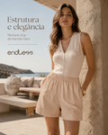 Shorts Feminino Em Tecido Alfaiataria Favo E16007