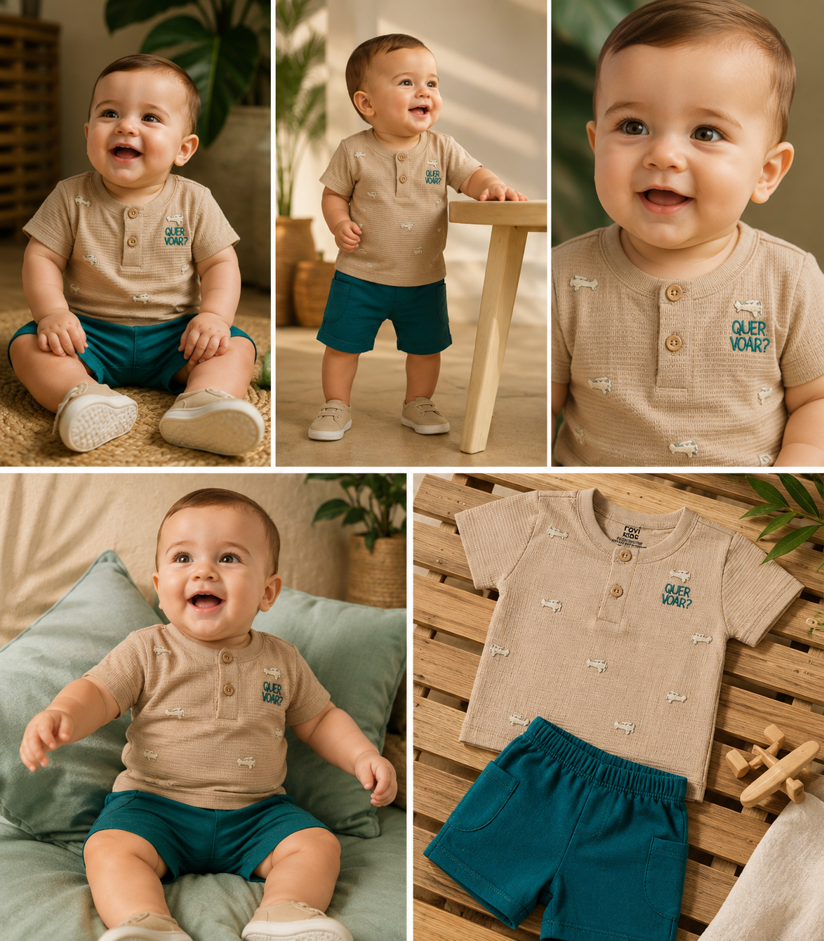 Conjunto Camiseta Com Bermuda Infantil Rovi Kids
 Código: 3029110