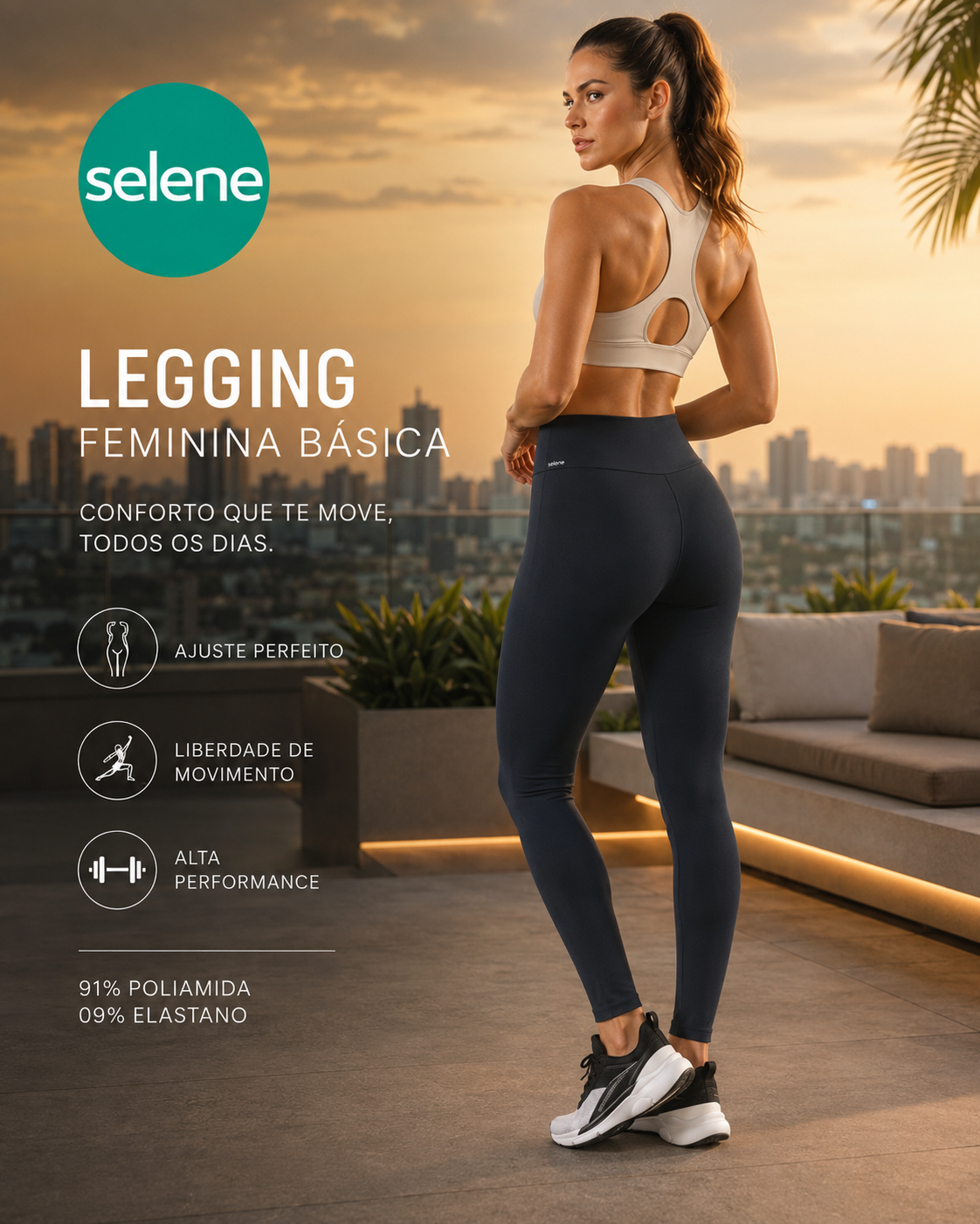 Legging Selene preto 20810