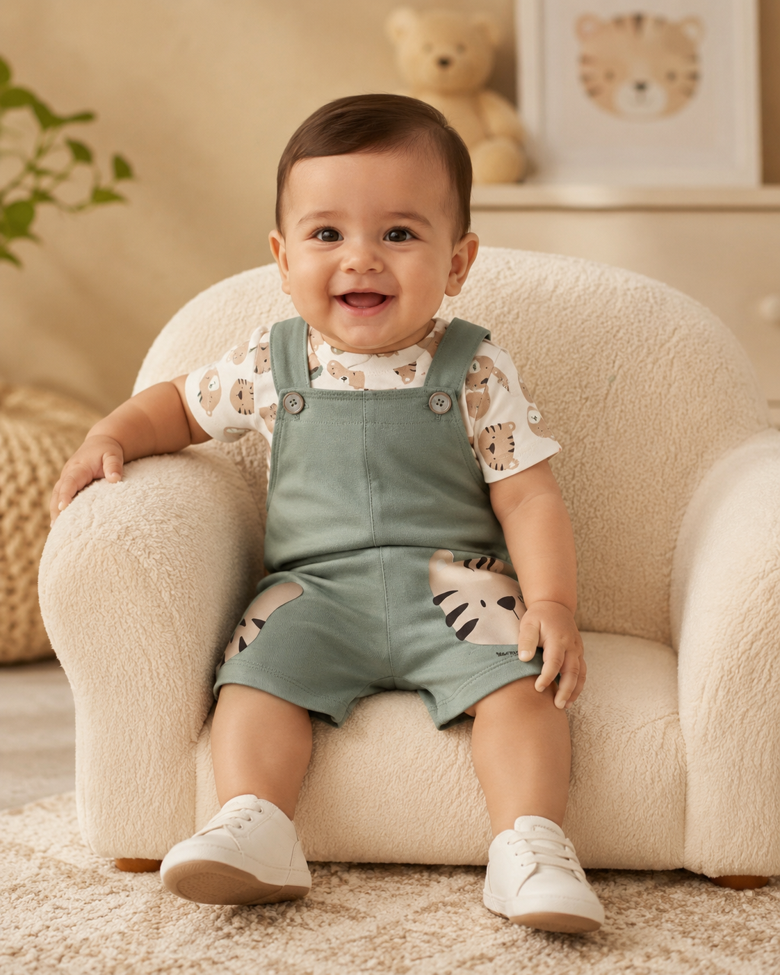 Conjunto Infantil Camiseta E Jardineira Trick Nick 1027411