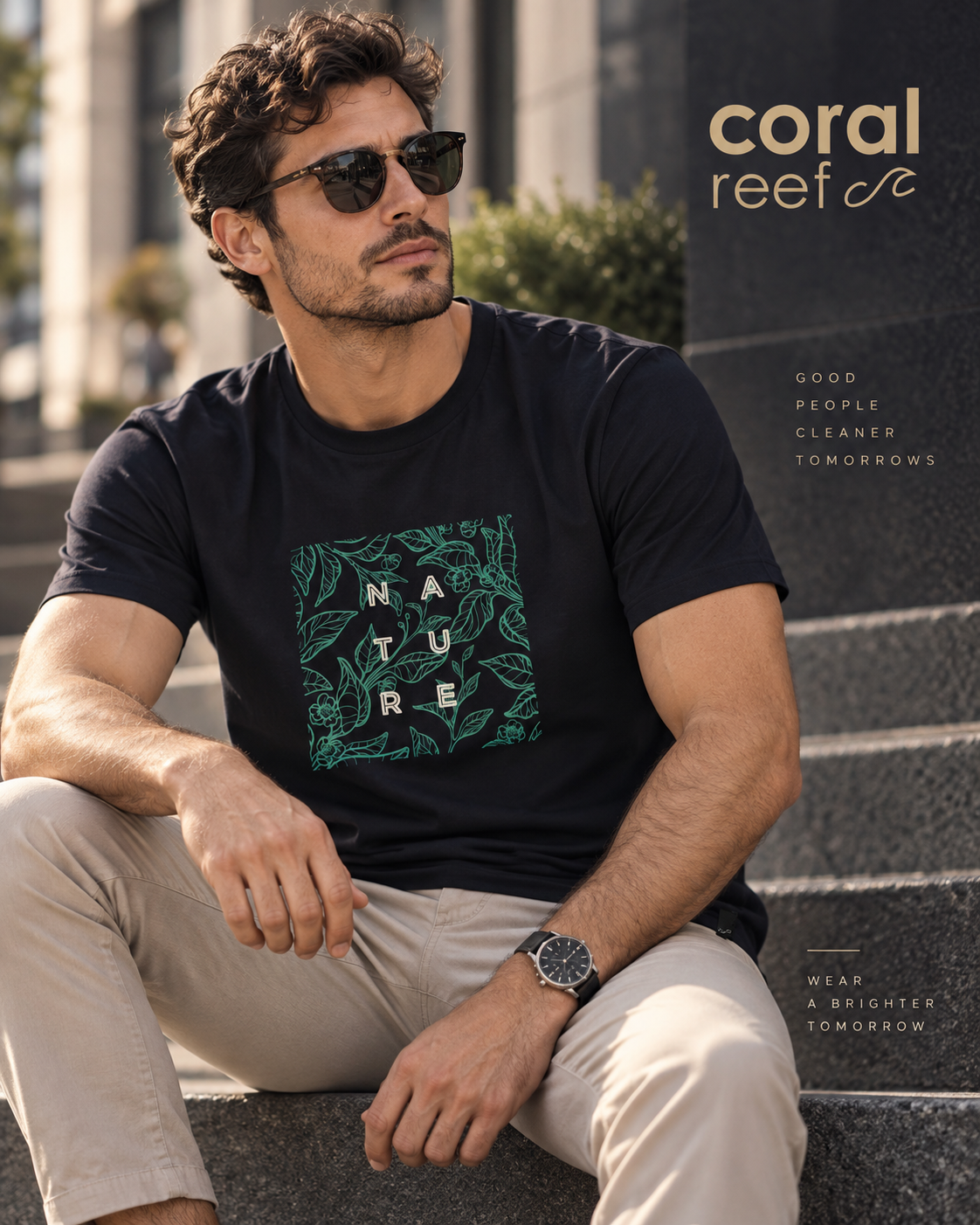 Blusa masculina Coral Reef