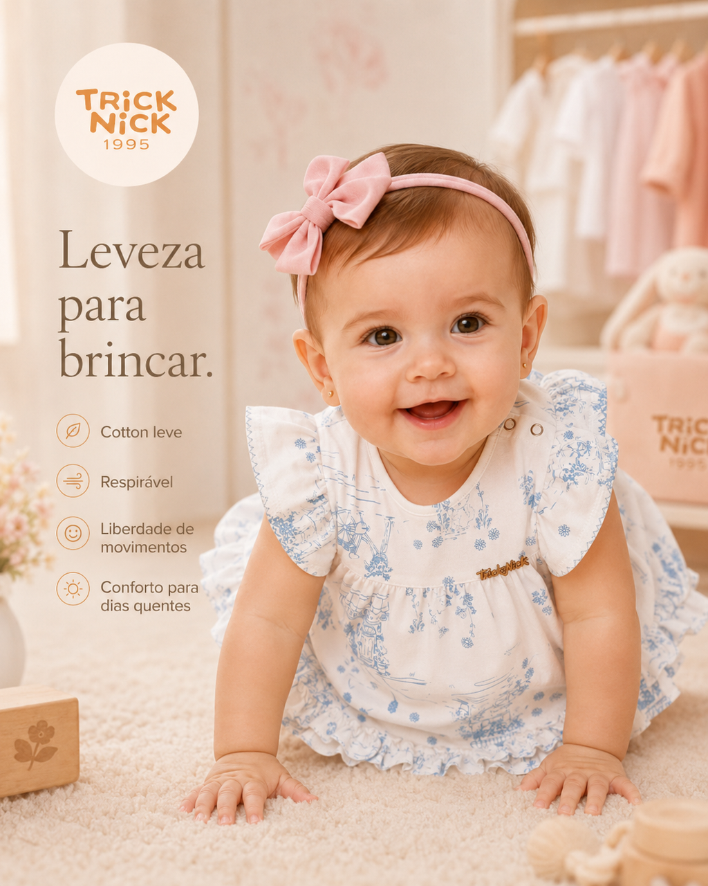 Vestido Infantil Feminino Estampado Trick Nick 1137130