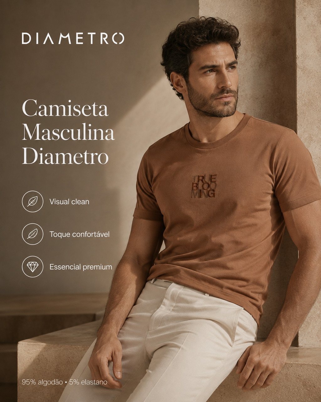 Camiseta Masculina Meia Malha Com Estampa Diametro D010905