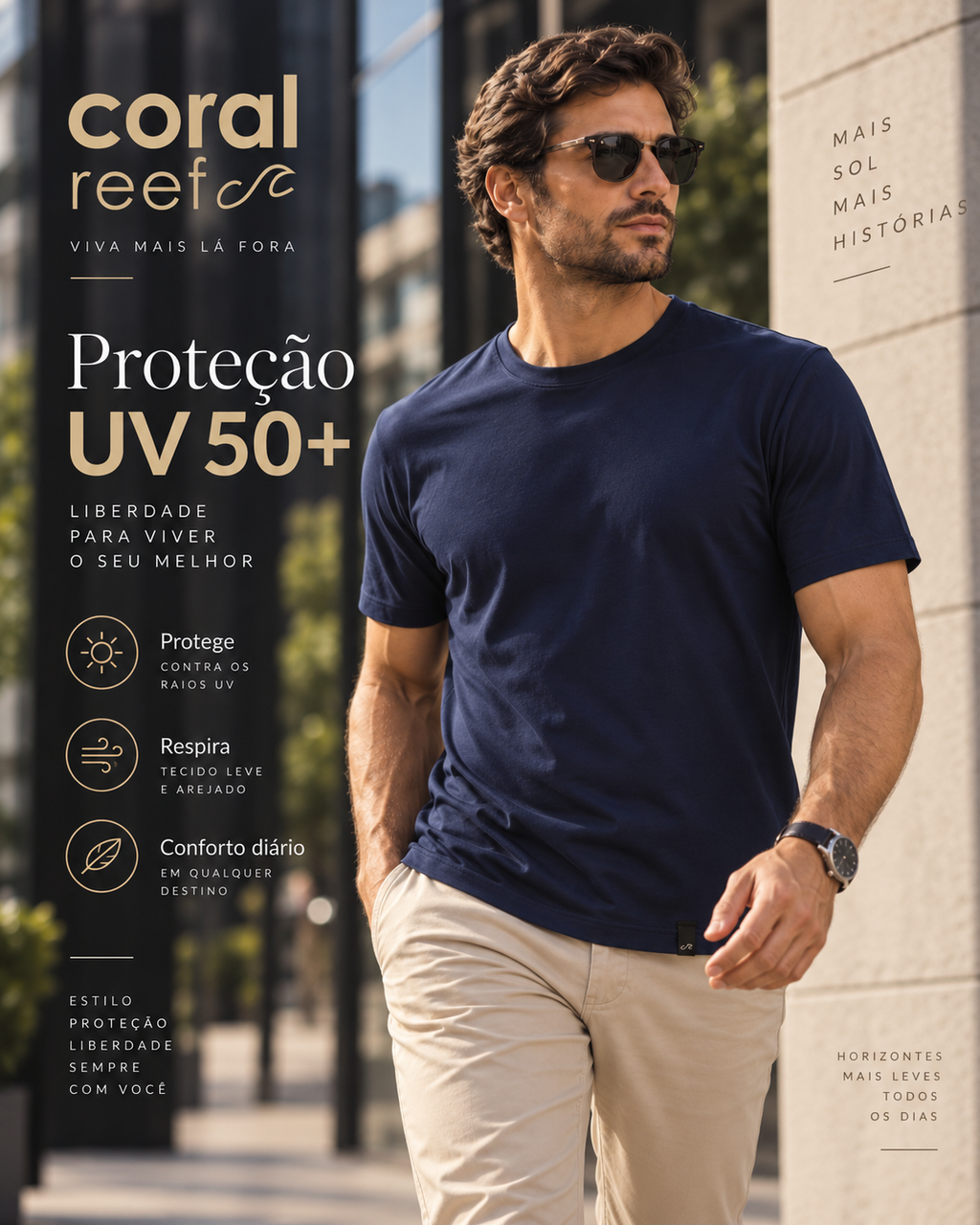 Blusa masculina Coral Reef