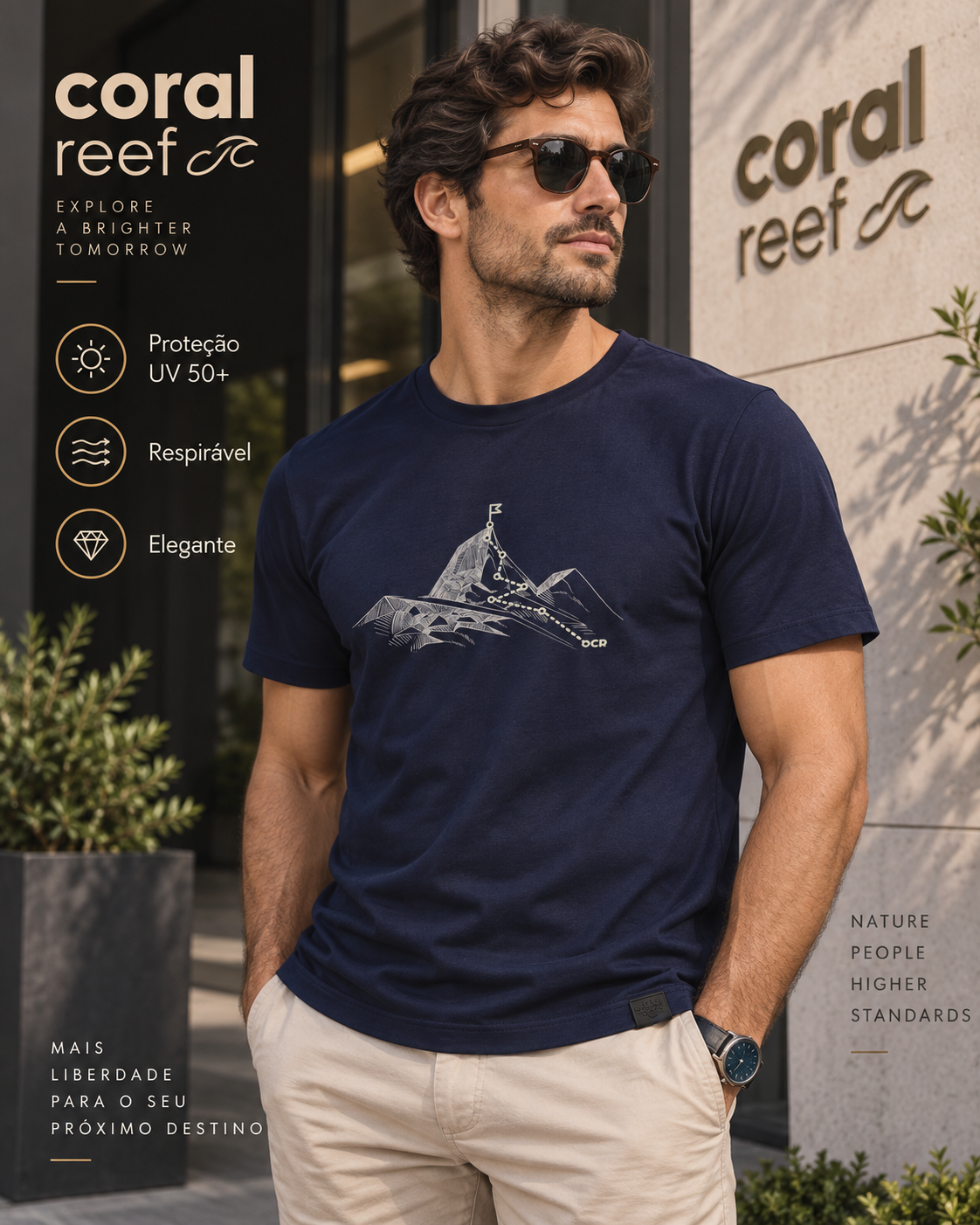 Blusa masculina Coral Reef