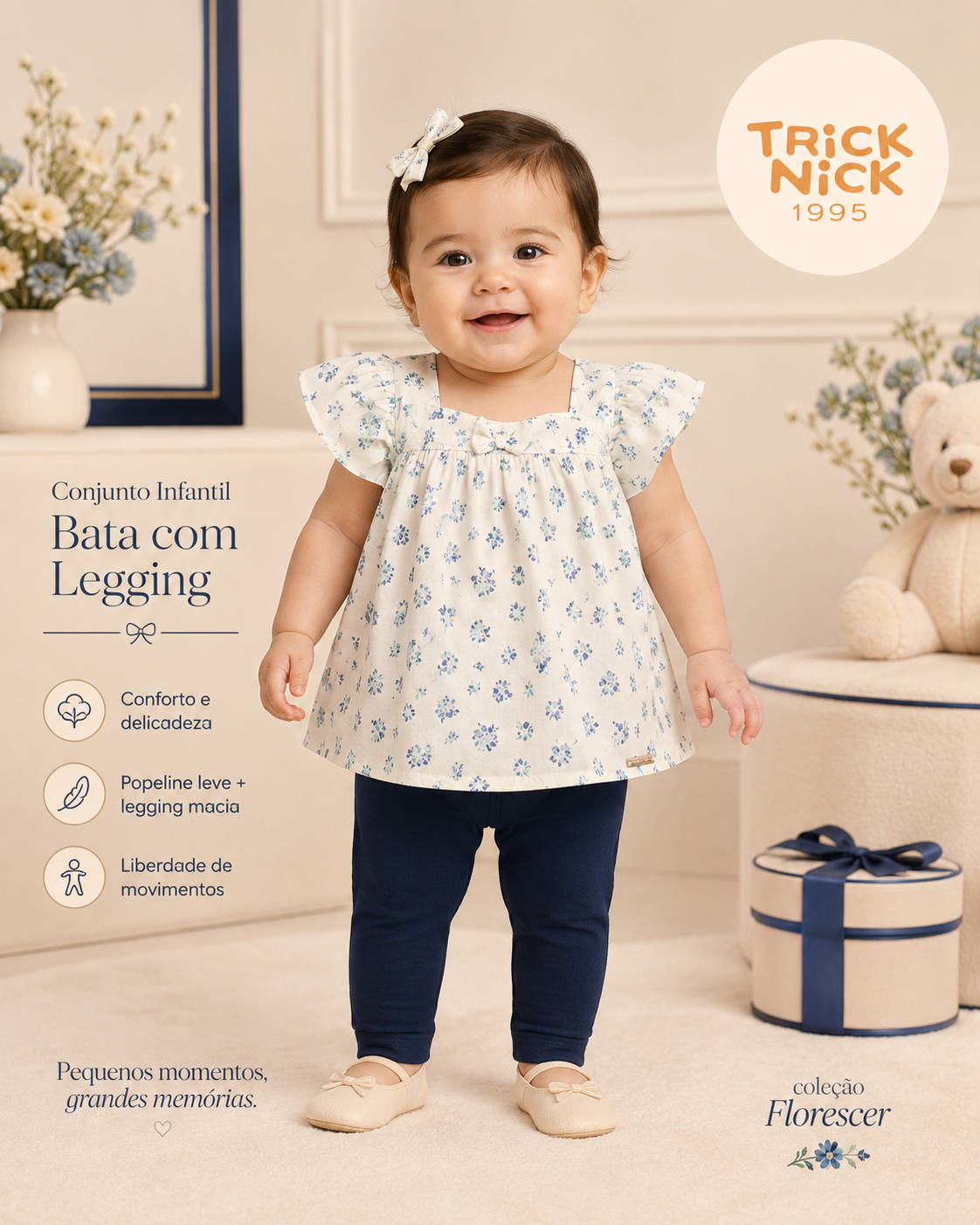 Conjunto Infantil Bata Com Legging Trick Nick 1199060