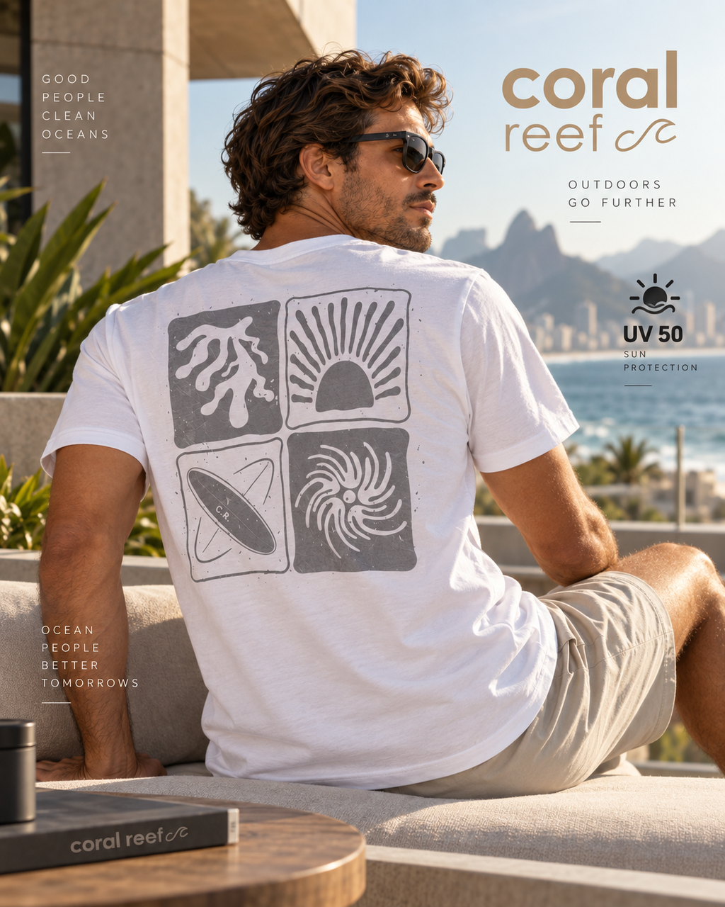 Blusa masculina Coral Reef