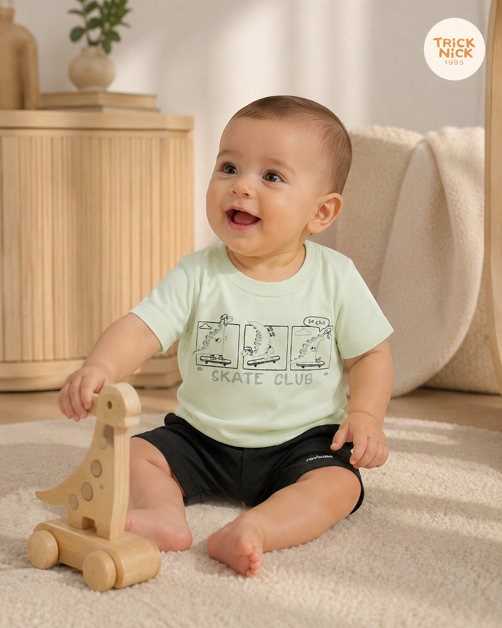 Conjunto Camiseta Com Bermuda Infantil Rovi Kids 3028990