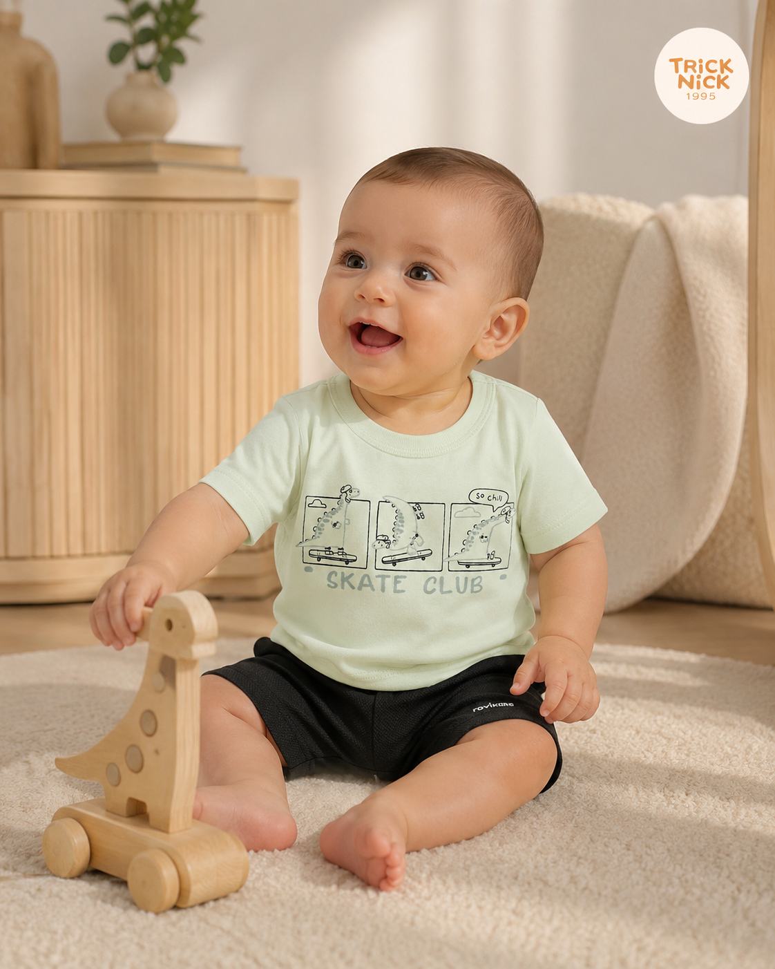 Conjunto Camiseta Com Bermuda Infantil Rovi Kids 3028990
