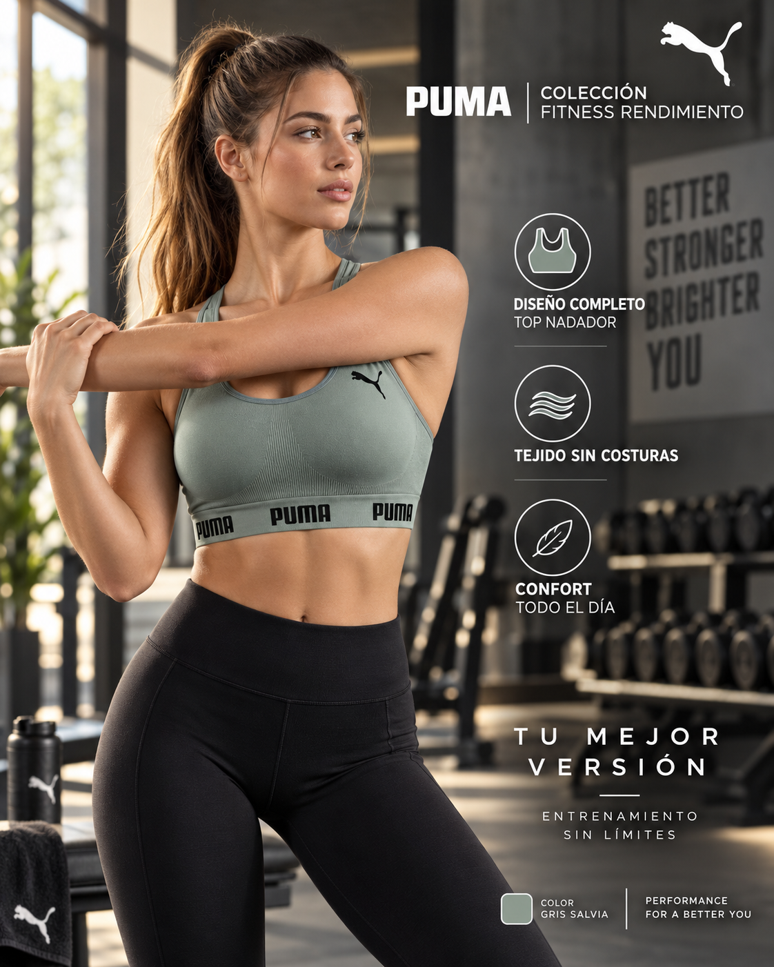 Top puma sem costura