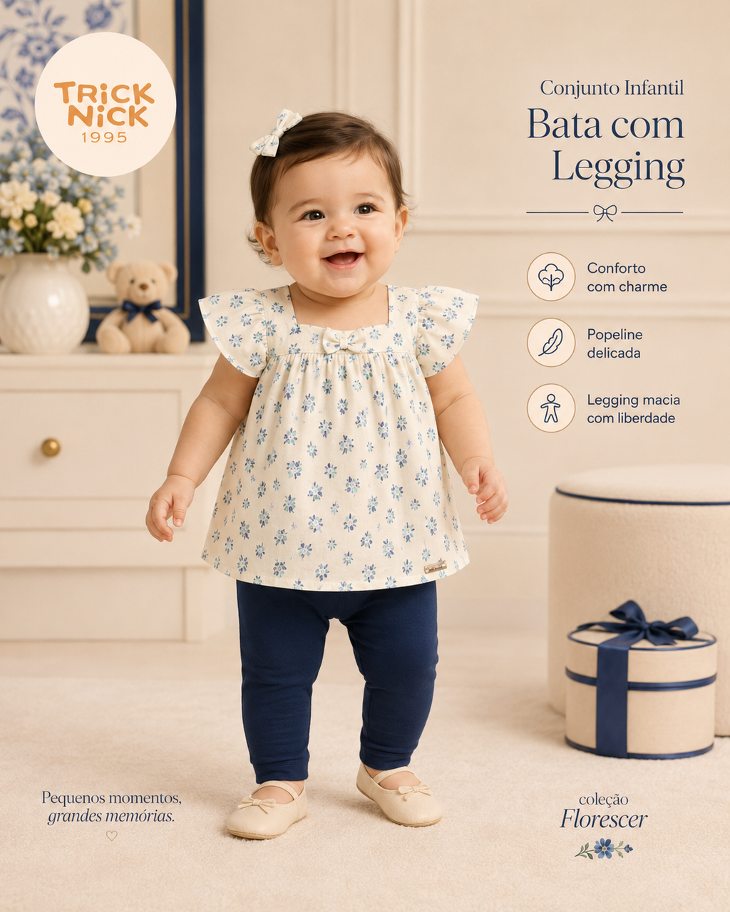 Conjunto Infantil Bata Com Legging Trick Nick 1199060