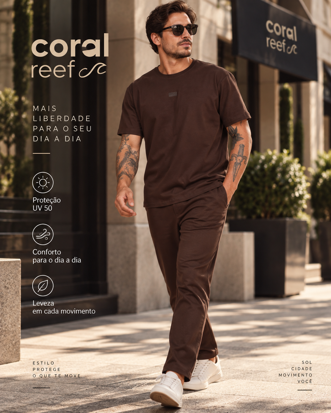 Blusa masculina Coral Reef