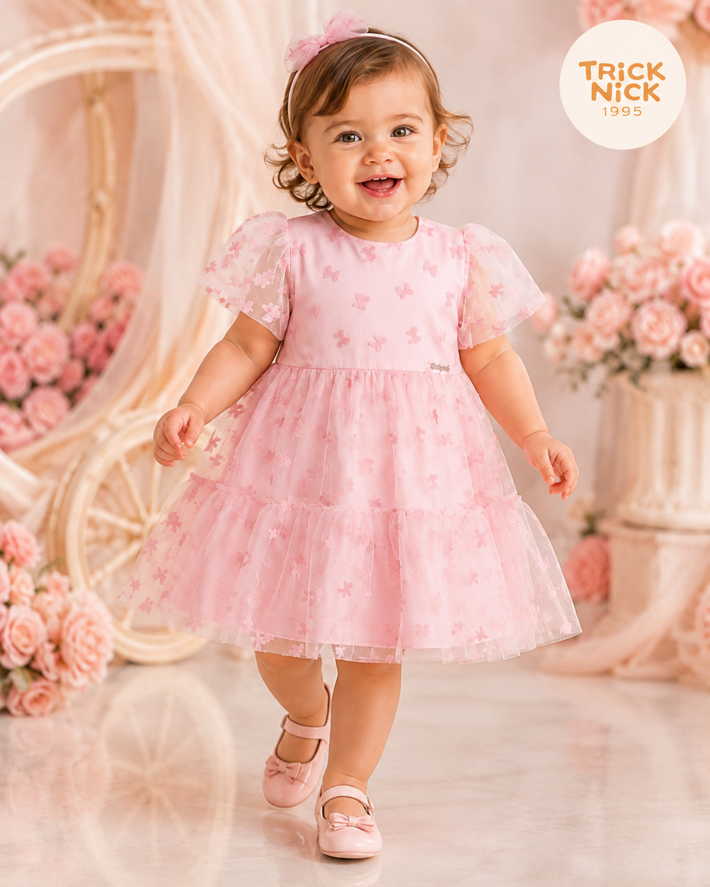 Vestido Feminino Infantil Com Tule Trick Nick 1171361