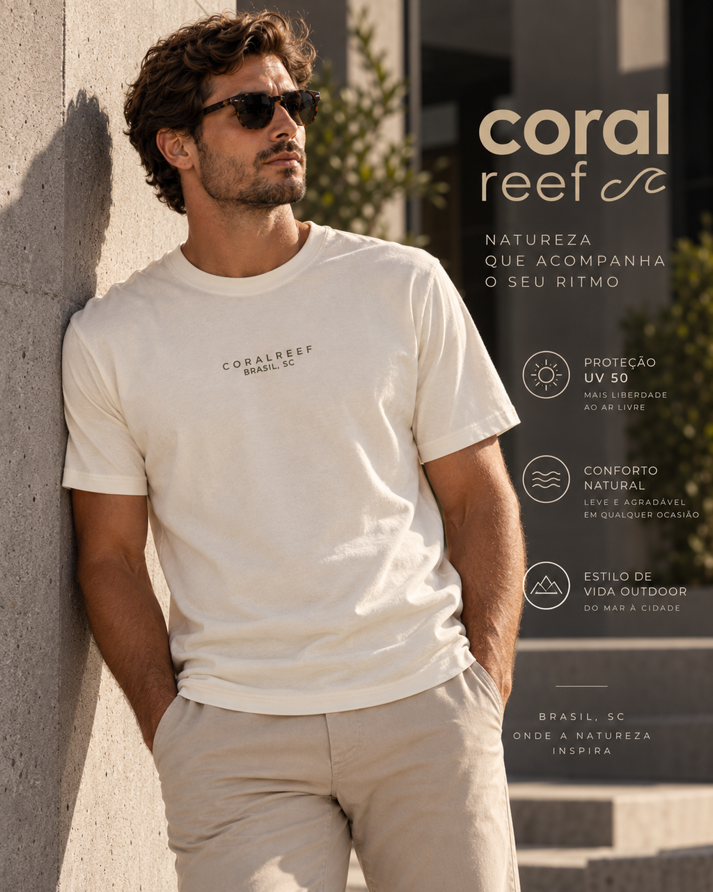 Blusa masculina Coral Reef