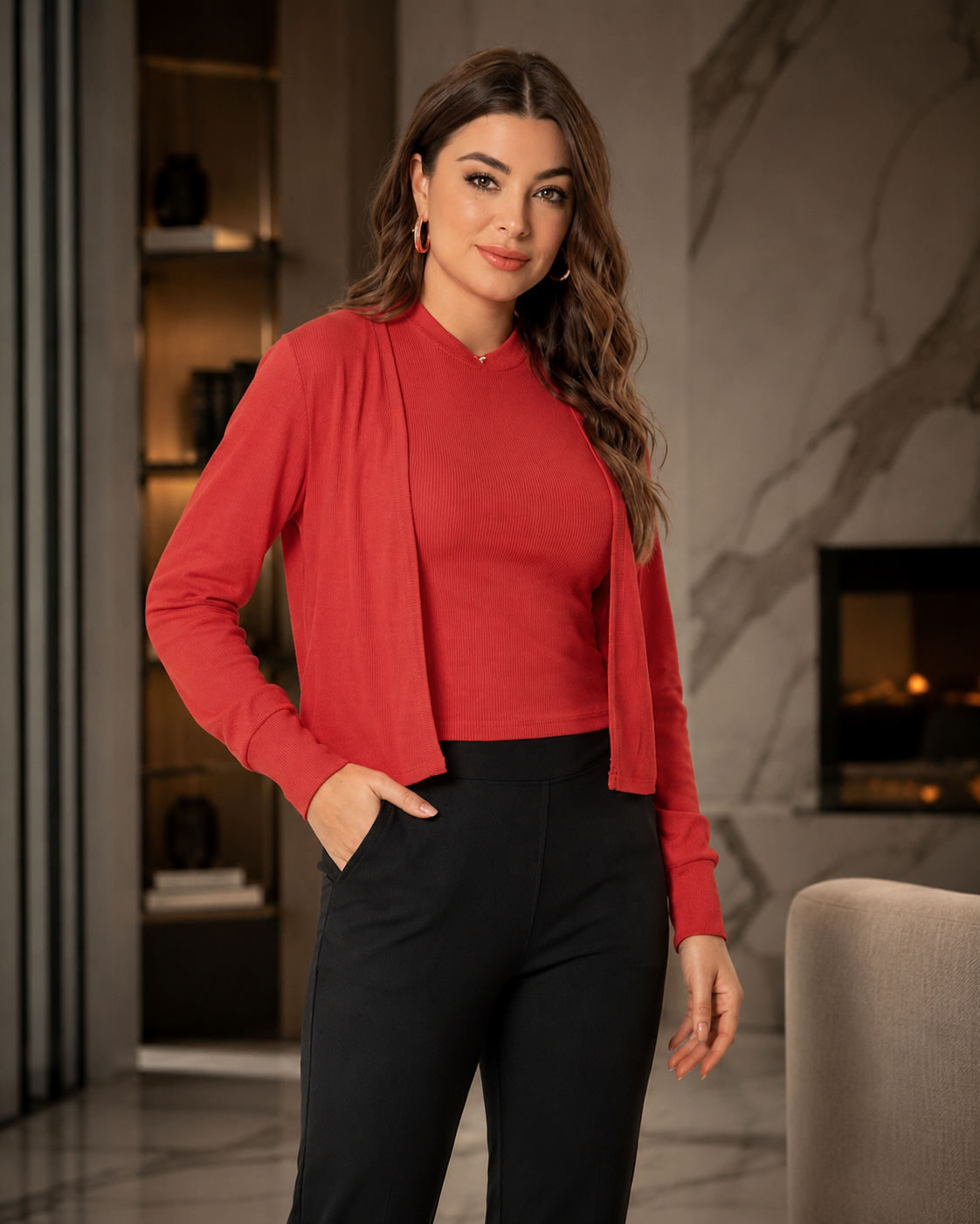 Blusa más cárdigan