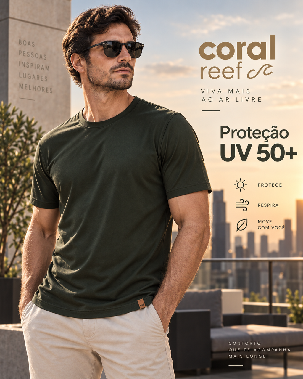 Blusa masculina Coral Reef