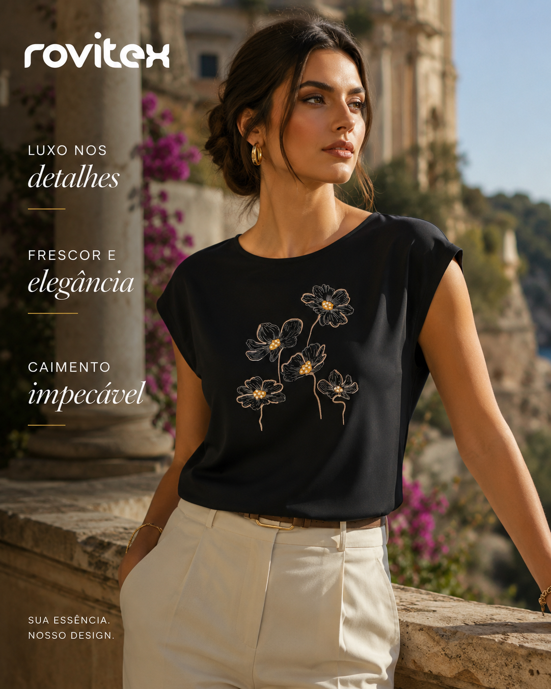 Blusa Feminina Viscotorcion E Viscose Rovitex 6177445