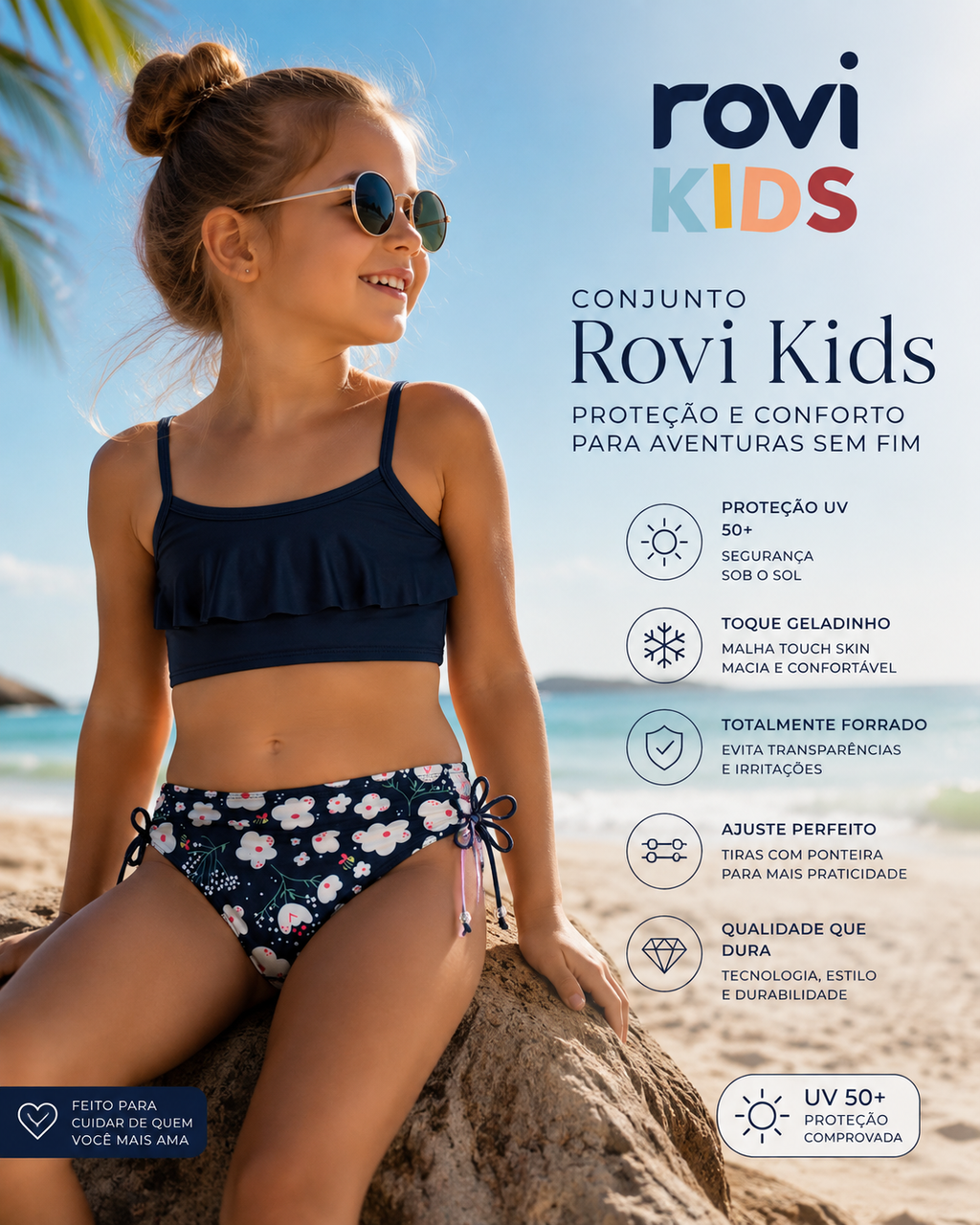 Conjunto Blusa Com Calcinha Infantil UV Rovi Kids 3146392