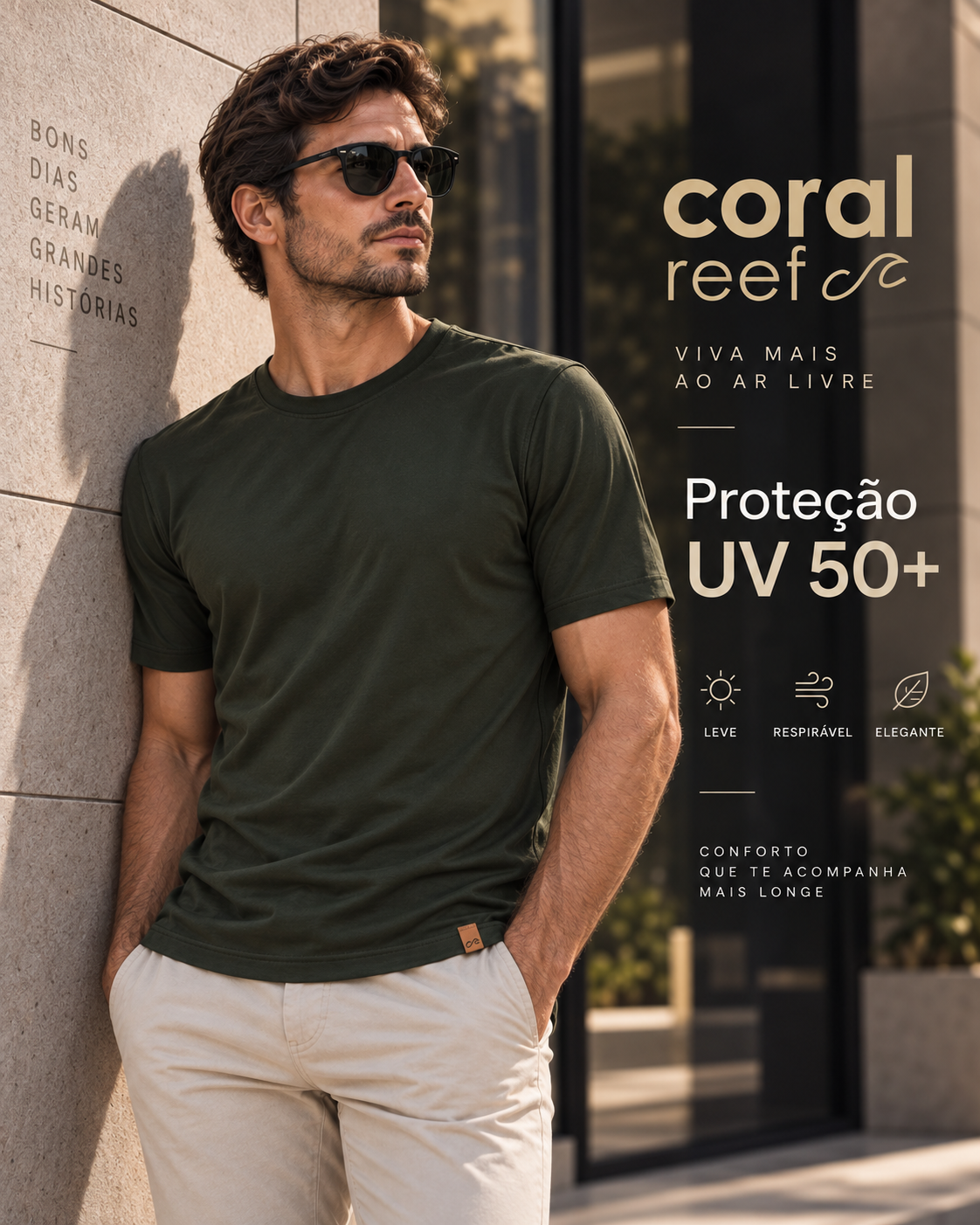 Blusa masculina Coral Reef