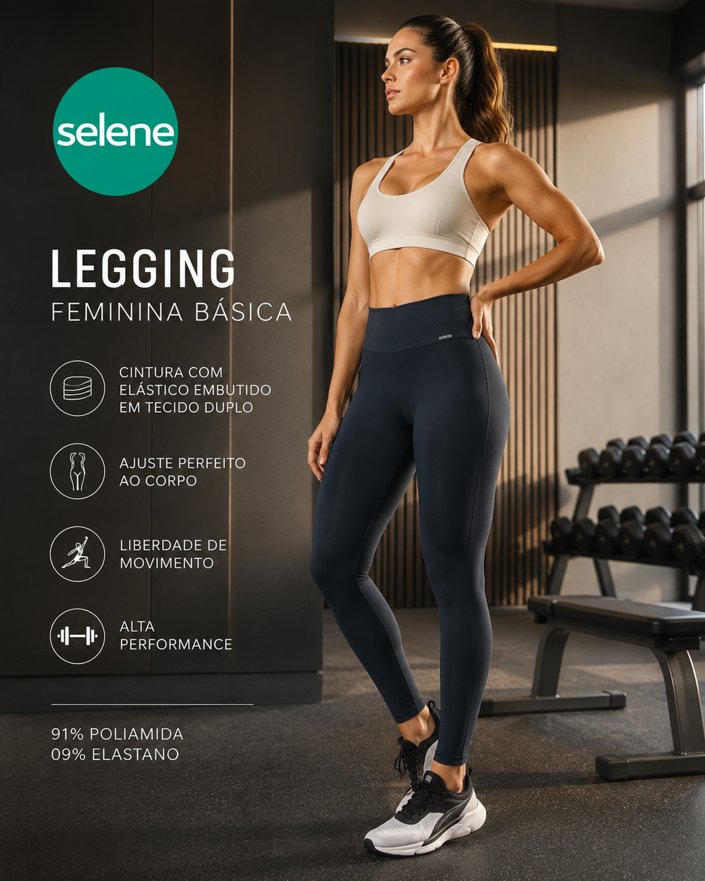Legging Selene preto 20810