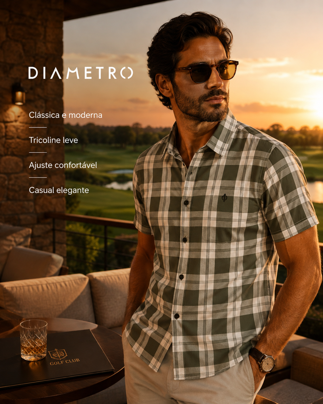 Camisa Masculina Xadrez Diametro
D00647
