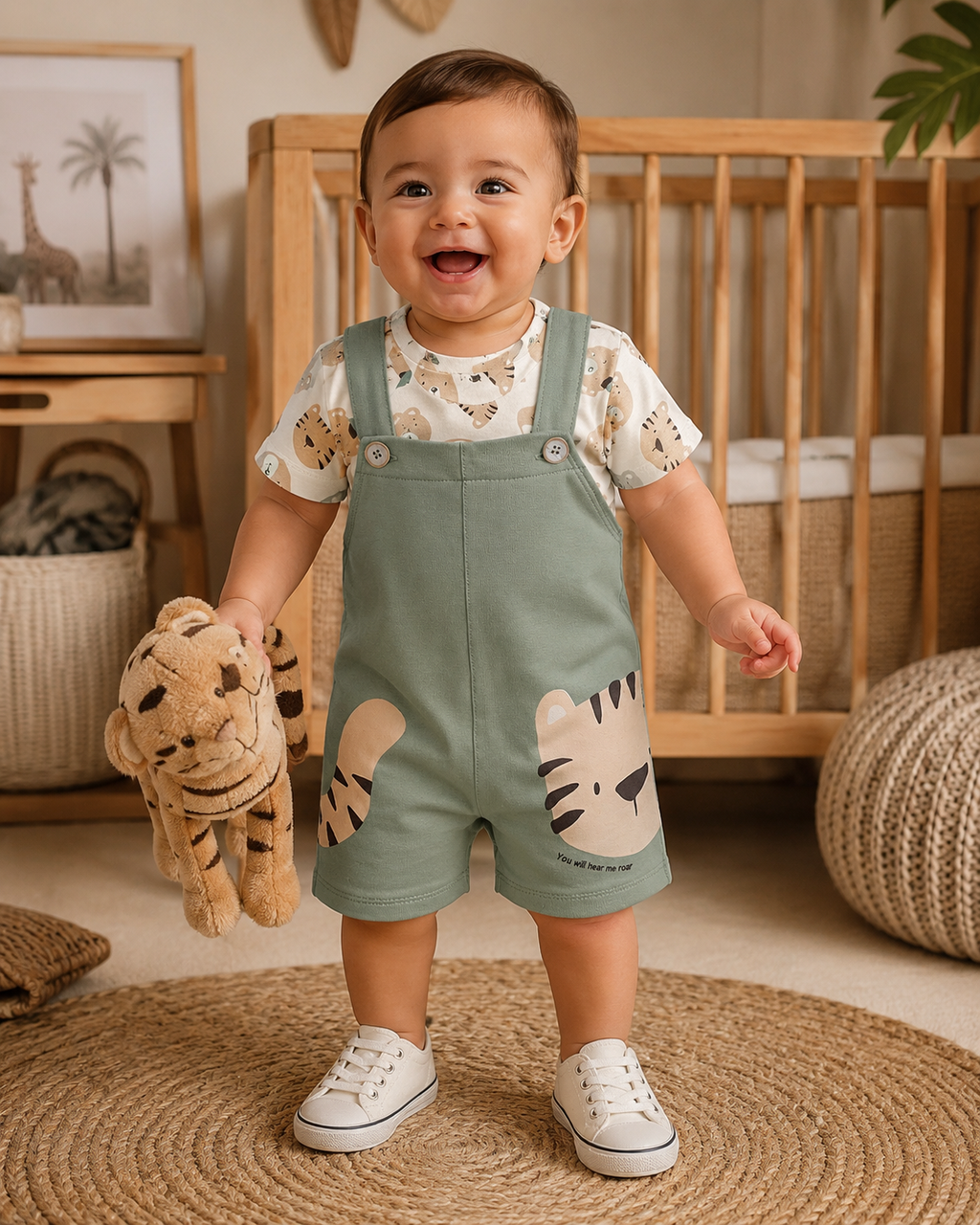 Conjunto Infantil Camiseta E Jardineira Trick Nick 1027411