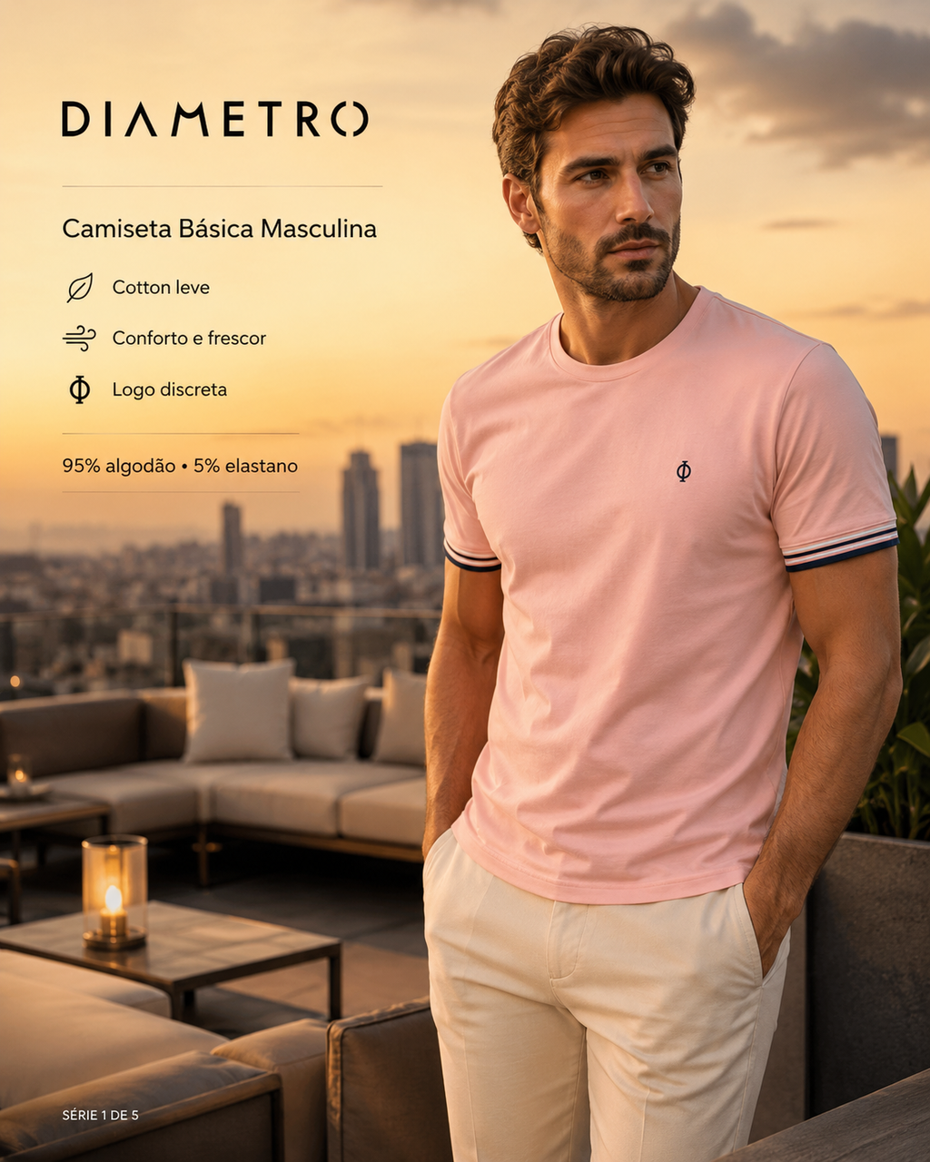 CAMISETA COTTON LEVE MASCULINO DIAMETRO
DB00385