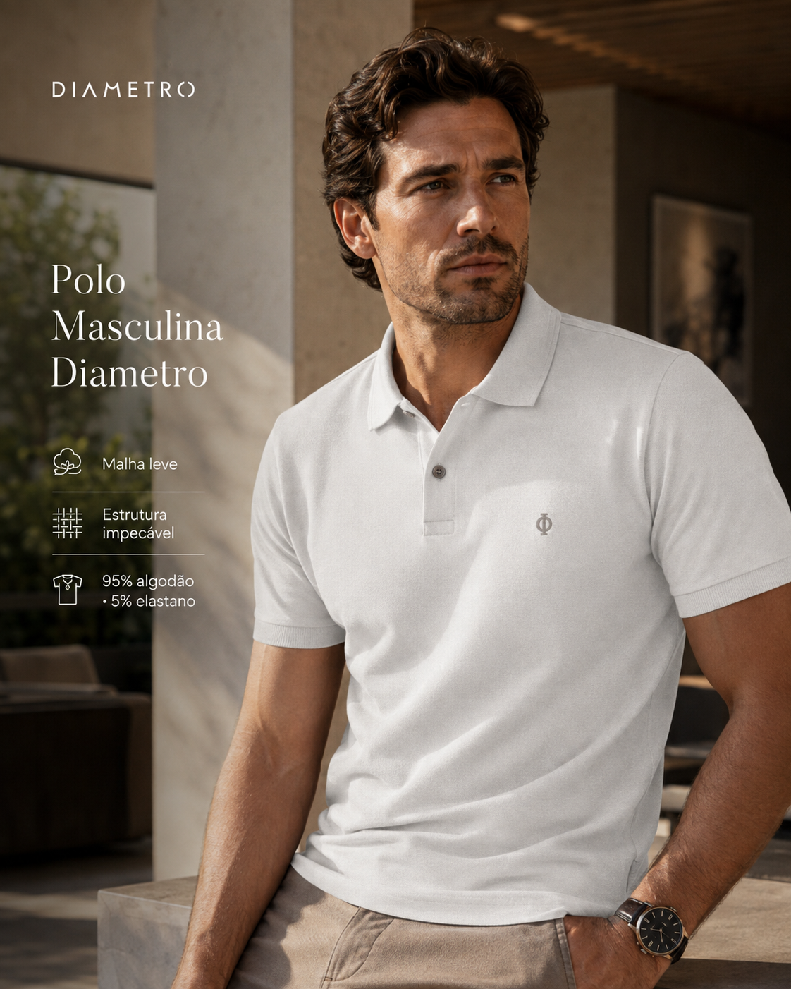 Polo Masculina Básica Diametro
DB00485N