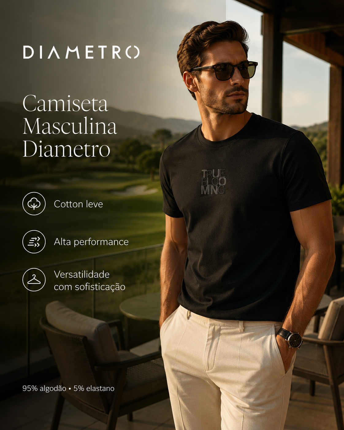 Camiseta Masculina Meia Malha Com Estampa Diametro D010905