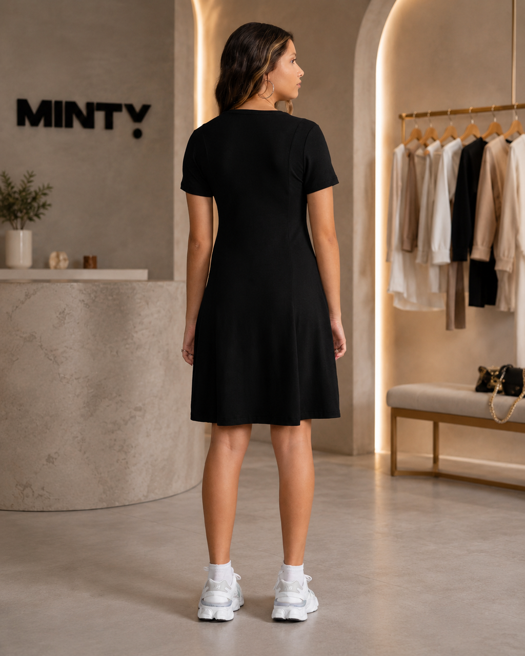 Vestido Feminino Molecotton De Viscose Evasê Minty M00574