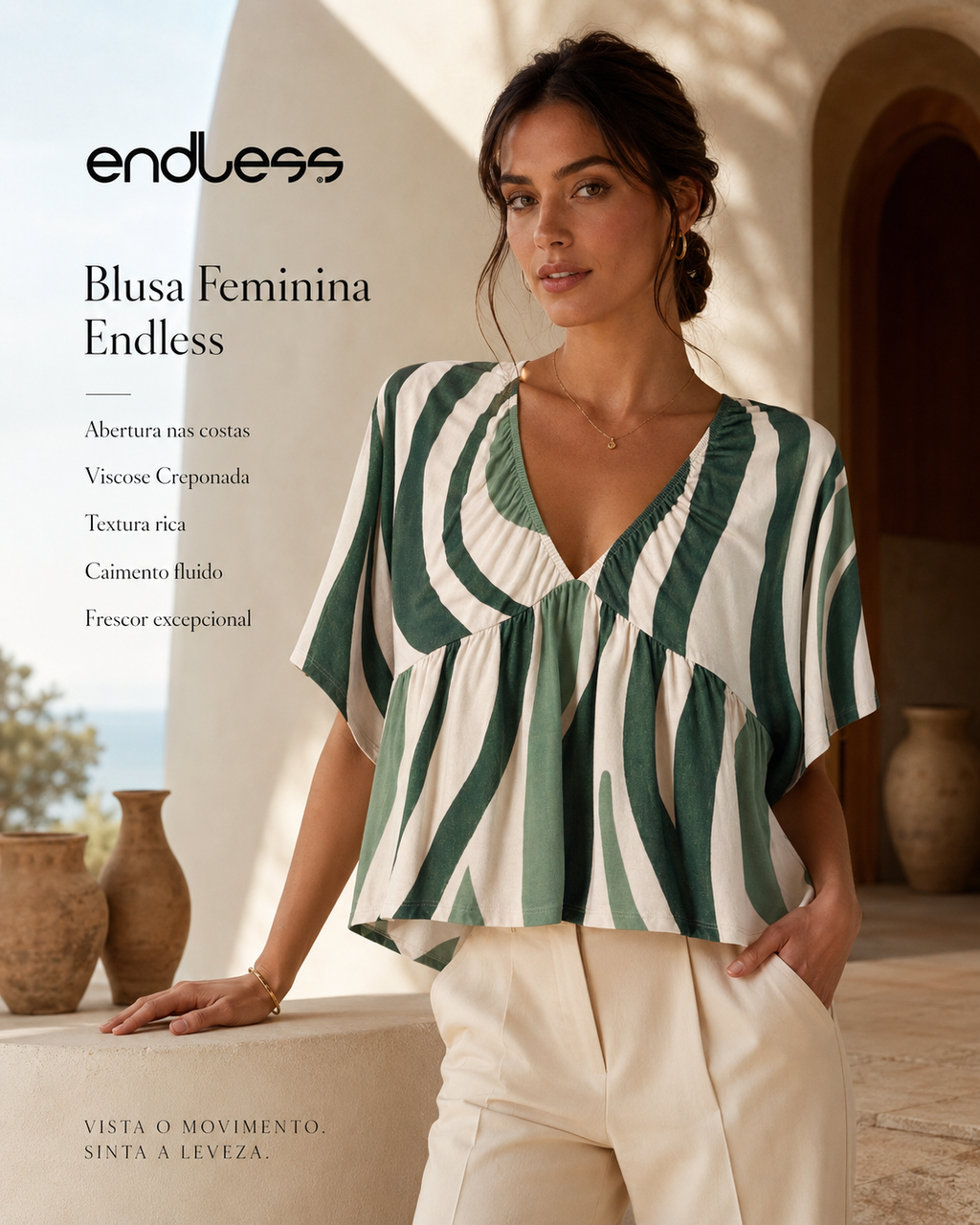 Blusa Feminina Com Abertura Nas Costas E16069