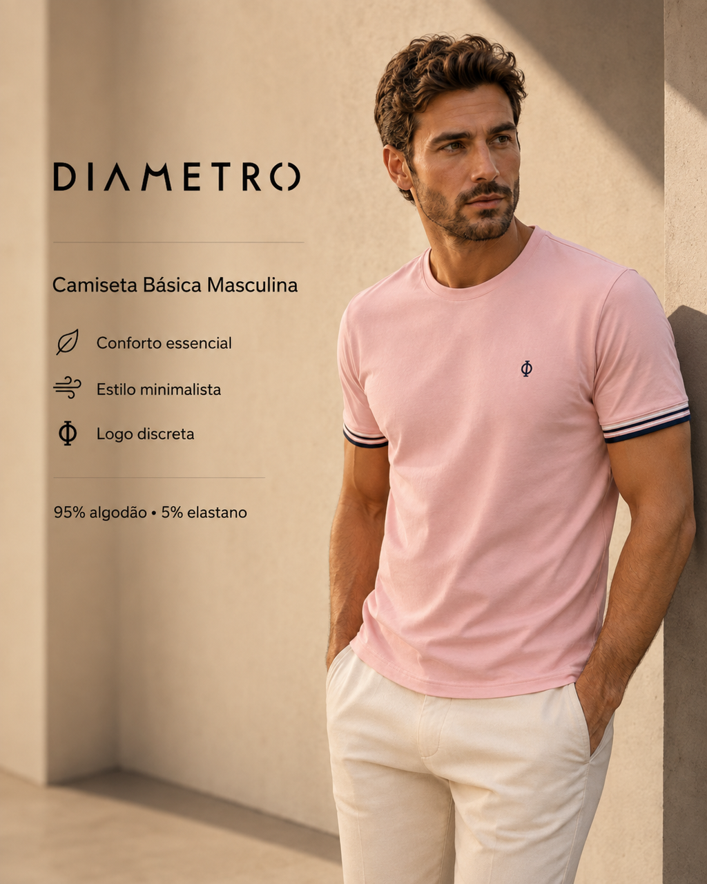 CAMISETA COTTON LEVE MASCULINO DIAMETRO
DB00385