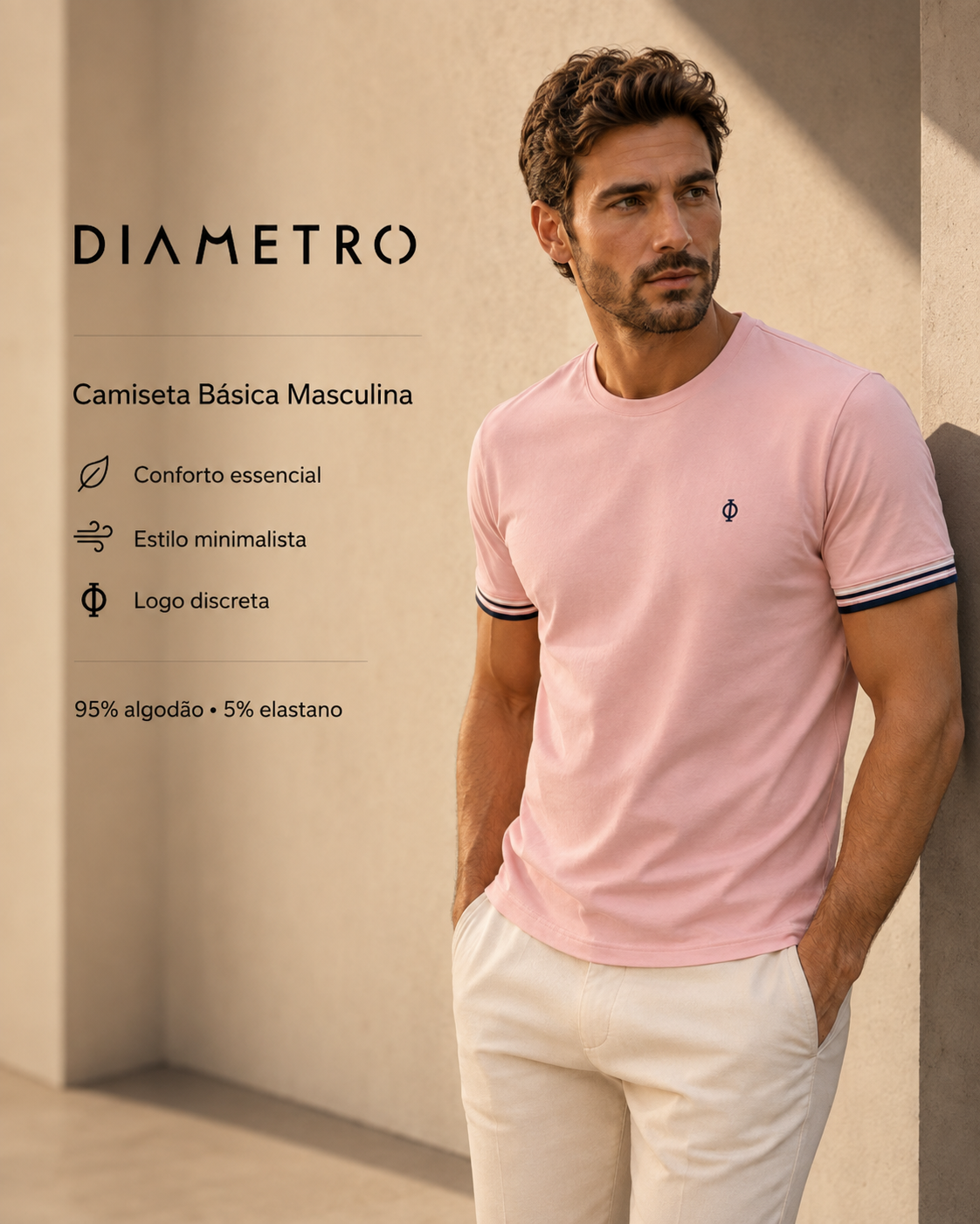 CAMISETA COTTON LEVE MASCULINO DIAMETRO
DB00385