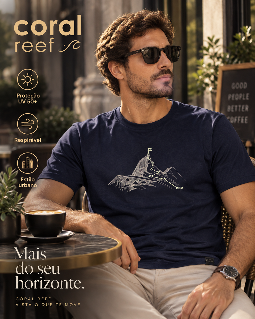 Blusa masculina Coral Reef