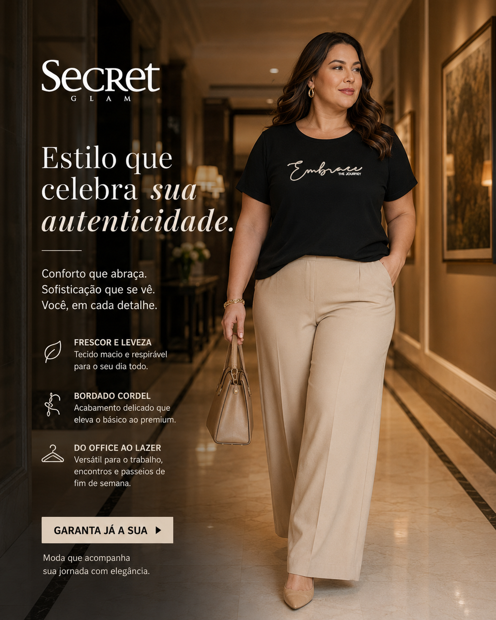 Blusa Feminina Com Bordado Secret Glam S02155