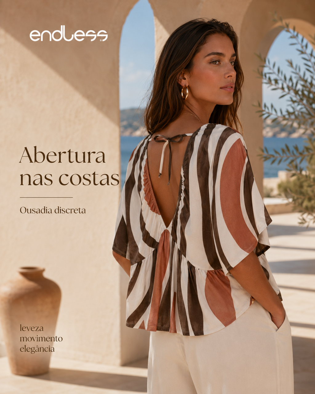 Blusa Feminina Com Abertura Nas Costas E16069