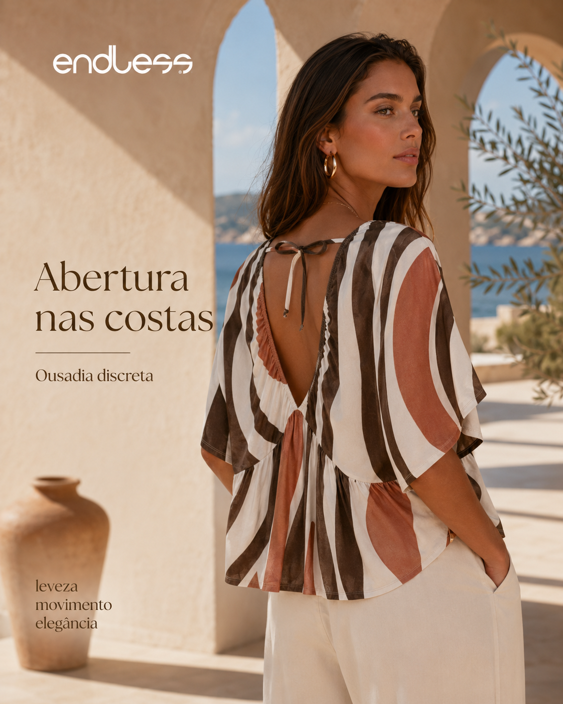 Blusa Feminina Com Abertura Nas Costas E16069